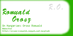 romuald orosz business card